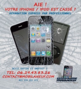 Réparation iPhone, iPad, iPod à Paris (Boulogne)