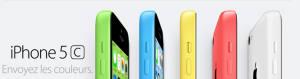 iPhone 5c en 5 couleurs Apple